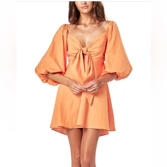 charlie holiday orange dress Charlie Holiday Celia Halter Dress Tangerine main image 0